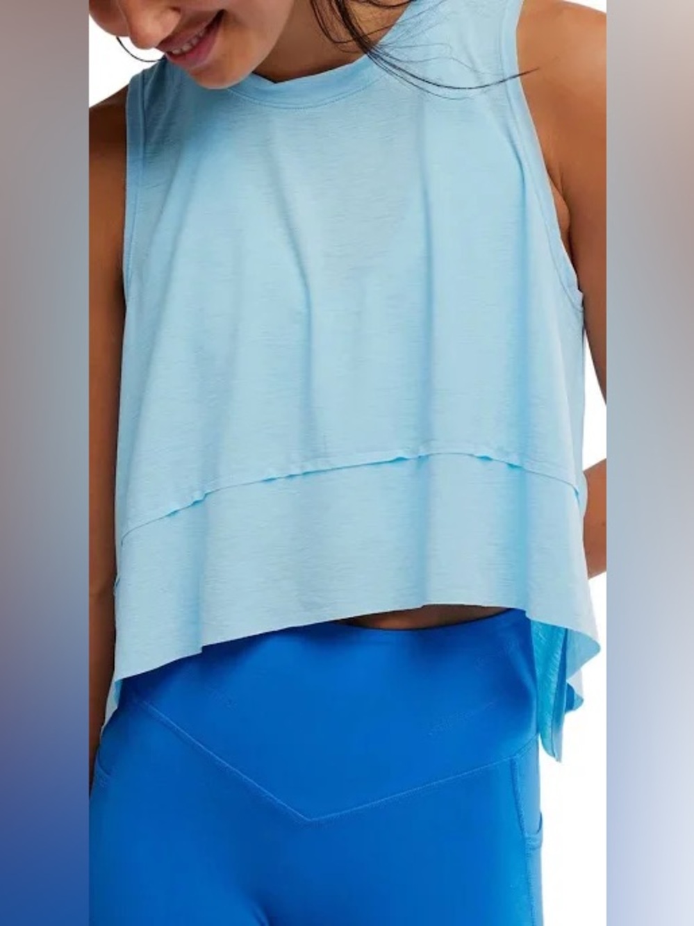 Free People Movement Tempo Tank in Bright Blue, size XL, NWT